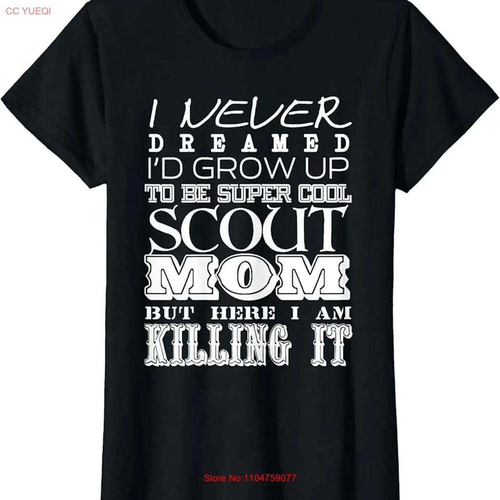 Funny Scout Mom I Never Dreamed Mother Day T Shirt vintage Washed Casual designer clothes Versatile Unisex graphic streetwear