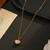 Интернет-знаменитость INS простое ожерелье с любовью женское с 14-каратным золотым покрытием нишевый дизайн универсальная жемчужная цепочка на ключицу в форме сердца