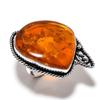 Балтийский янтарь Ручная работа Серебро 925 пробы Ювелирное изделие Кольцо Размер 10 M9S55