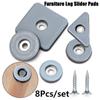 Easy Move Chair Fittings Table Sofa Furniture Leg Slider Pads Slip Mat Floor Protector Anti Noisy