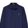 Polo Ralph Lauren FW22 Однотонный вышитый логотип с полупуговицами, свитер с длинным рукавом, мужская рубашка поло, темно-синяя MNPOKNI16810128-B82