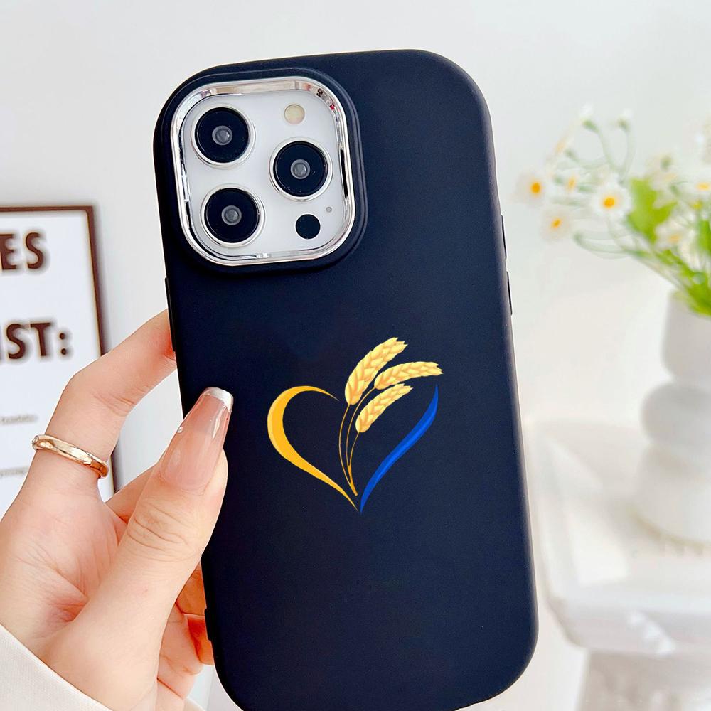 LZ27 Мягкий чехол для телефона с национальным гербом и сердцем для Samsung S24 Ultra S23 Plus S21 FE A16 A54 A34 A05s Infinix Hot 40 30i, защитный противоударный чехол для объектива