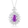 925 Silver Light Luxury Niche Design Sense Pendant 13.7ct Oval 10 *14 High Carbon Diamond Fashion Necklace