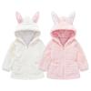 Polar Fleece Winter Kids Girls Coat Faux Fur Hooded Bunny Baby Jackets for Girls Clothing Autumn Warm Fleece Children Outerwear Clothes