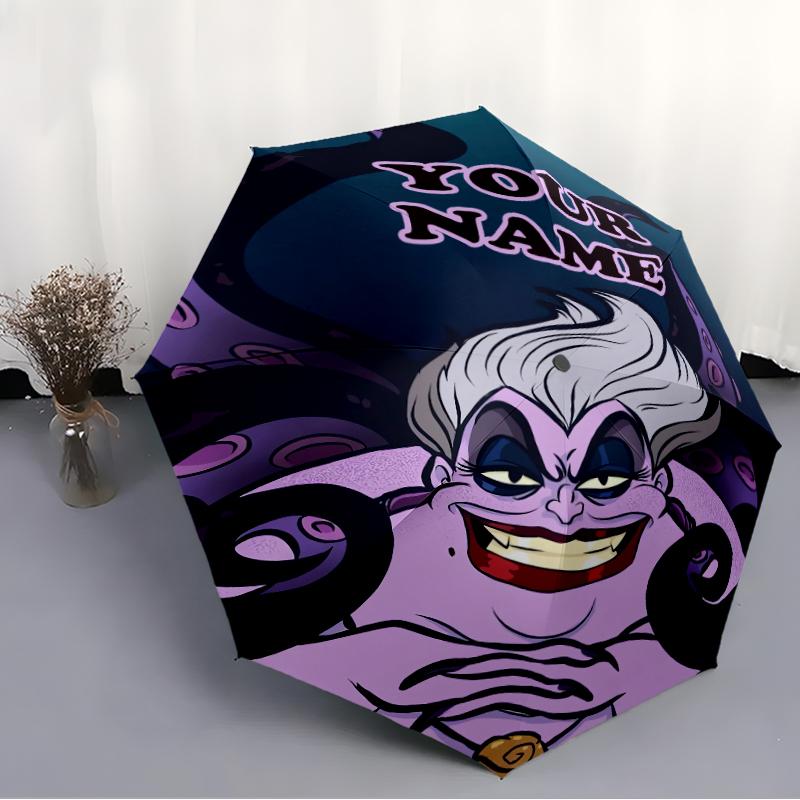 Personalized Name Villain Print Umbrella - Automatic Open/Close, Eight-Rib Durable Frame, Automatic Folding Umbrella