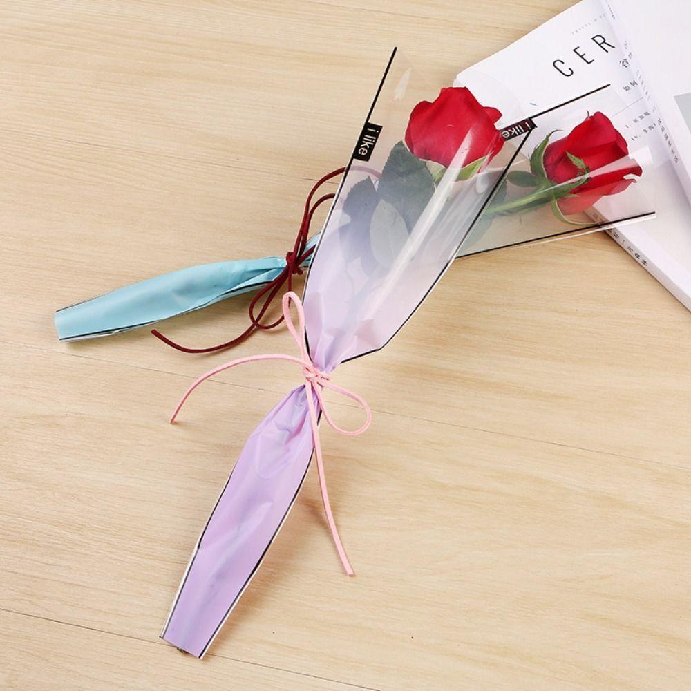 50 шт. Водонепроницаемые одиночные цветочные упаковочные пакеты Романтические цветочные подарочные пакеты с розами на День матери