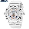 Спортивные часы SMAEL, оригинальные наручные часы, дропшиппинг, водонепроницаемые часы 50 м, 8085, кварцевые часы с будильником