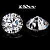 Round Brilliant Cut 5.0mm (0.5 Ct) To 8.0mm (2 Ct) D Color Moissanites Loose Stone Diamond Ring Jewelry Bracelet Material High Quality