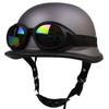 Retro DOT-Certified Half Motorcycle Helmet with Goggles for Outdoor Riding