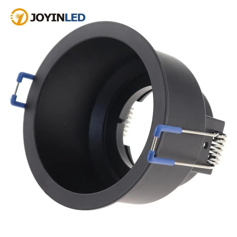JOYINLED Горячий цинковый сплав Антибликовый Вырез 80 мм Светодиодный спот GU10 Белый/Черный Потолочный встраиваемый светильник Корпус Рамка