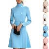 Women‘s Long Sleeve Dress Fall Dresses Waist Dresses Casual Waist Cinching Slimming A-line Mid Length