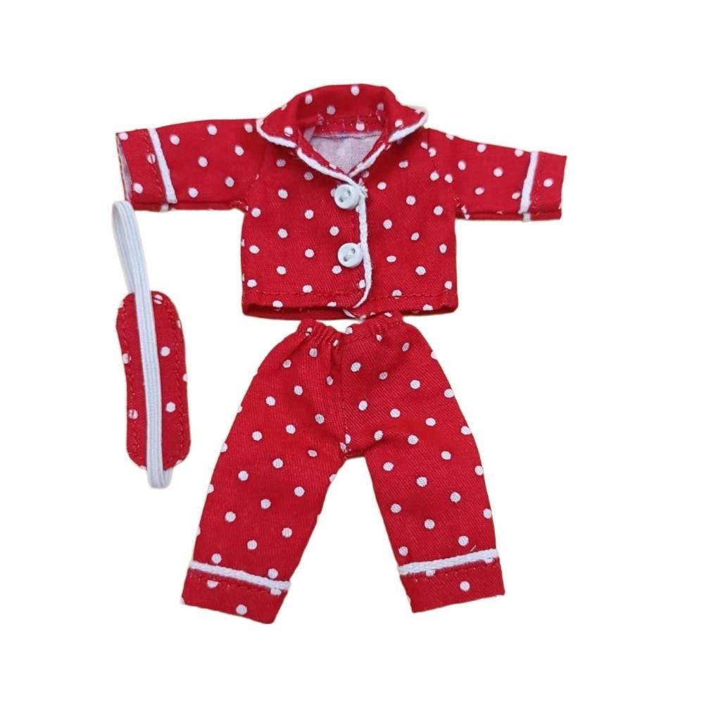 Shirt Pants Doll Pajamas Eye Mask Obitsu 11 Clothes Playing House Ob11 Sleep Clothes  Girl Gift