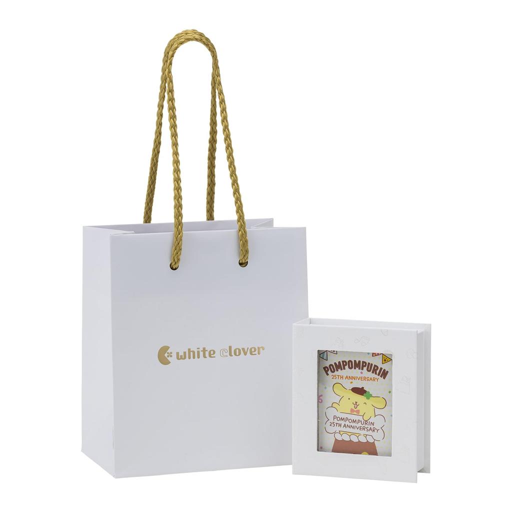 POMPOMPURIN 25th Anniversary Necklace Sanrio Characters Four Leaf Clover Pudding Hat 925 Silver Cubic Zirconia Yellow Gold Coating Original Box