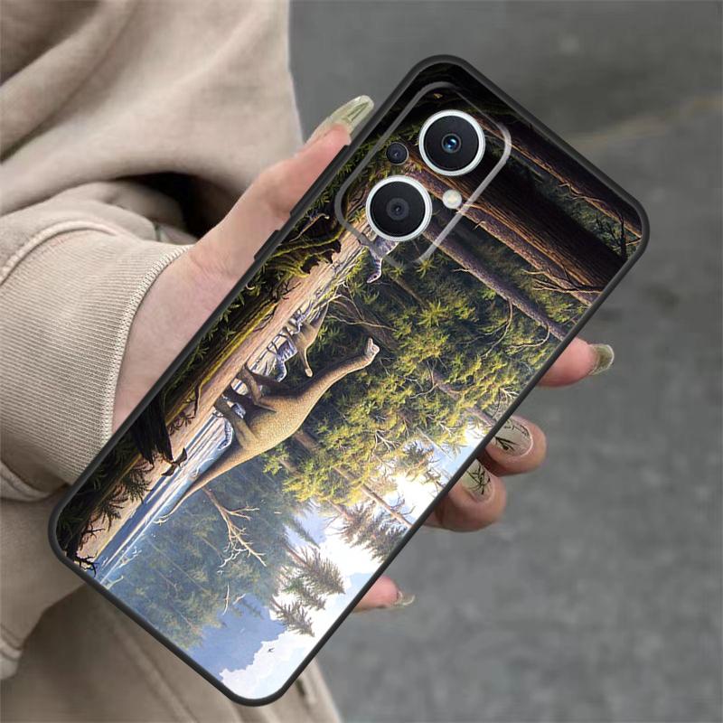 Чехол Динозавр для OPPO Reno 8T 13F 14F 12F 11F 10 12 13 14 Pro 7 8 Lite OPPO Find X8 X6 X9 Pro