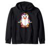Penguin Jigsaw Puzzle Autism Puzzle Apparel Girls and Boys Zip Hoodie