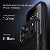 IPAKY Чехол из ТПУ для iPhone 17 Pro Текстура углеродного волокна Чехол для телефона Металлическая рамка для объектива