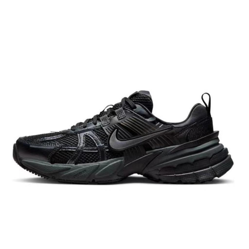 Nike V2K Run Амортизация Устойчивая к истиранию Амортизация, Износостойкие Низкие Беговые Кроссовки Унисекс Черный Серебристый FD0736-001(Team80-S-BOX)