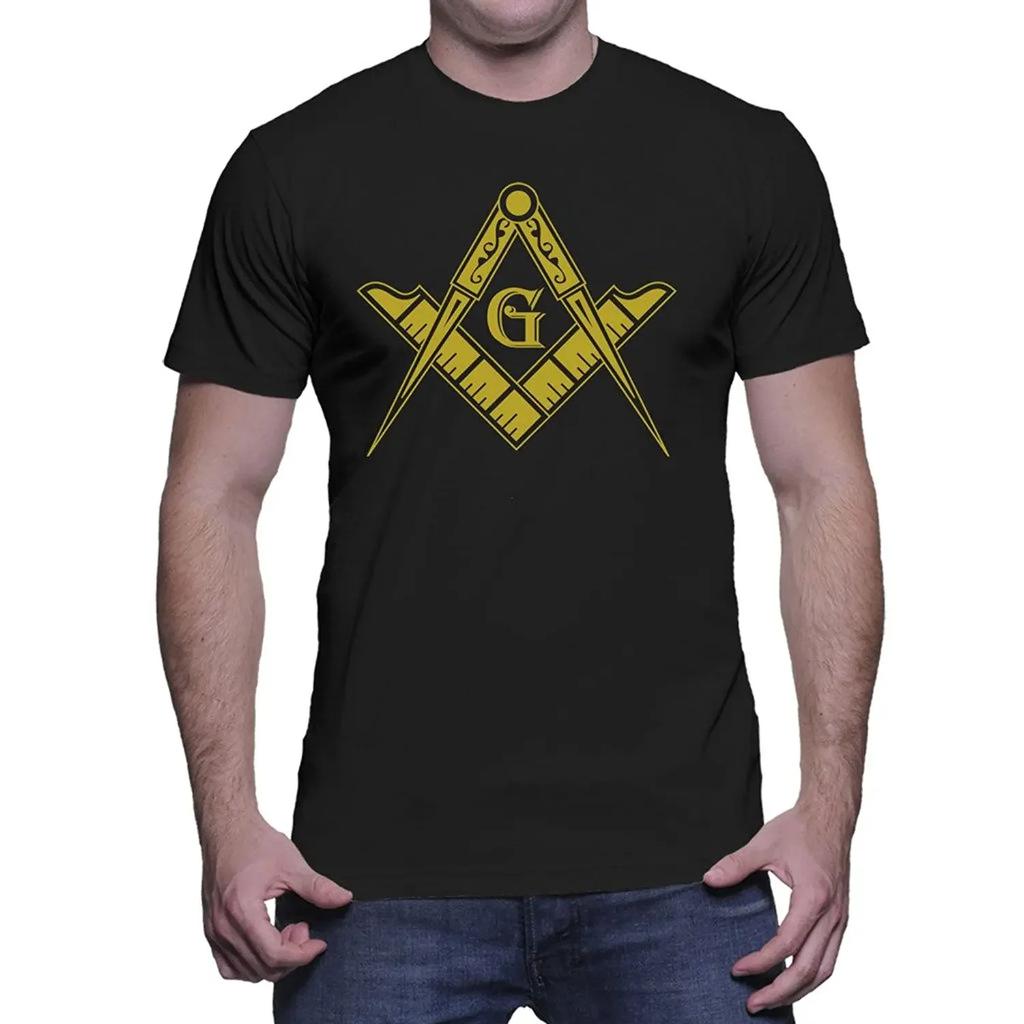 Freemason Square and Compasses Symbol Masonic TShirt 100 Cotton ONeck Summer Short Sleeve Casual Unisexs Tshirt Size S3XL