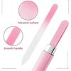 3 Pack Crystal Glass Nail File with Case,Crystal Nail File, Professional Salon