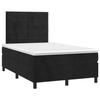 3143015 vidaXL Bed with Box Spring and Mattress Black 120x200 Cm Velvet