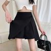 2024 Autumn/Winter Plus-Size High Waist Anti-Exposure Short Black Slim Skirt