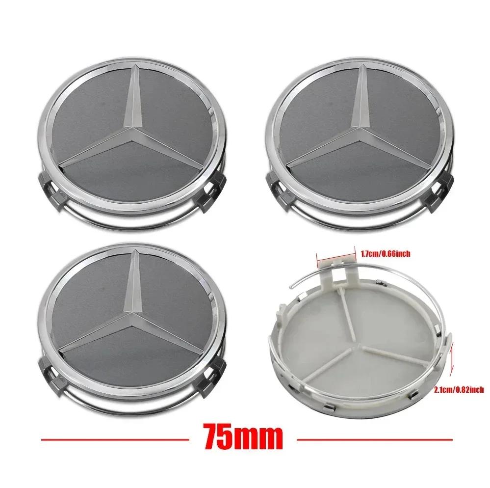 Car Sticker 2026 New For Benz Auto 75mm Wheel Center Hub Cap Badge Decoration Accessories for Mercedes Benz Maybach W204 W205 W2