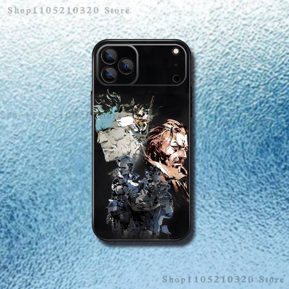 M-MGS1 Solid Snake Game Phone Case For iPhone 17,16,15,14,13,12,11,Pro,Max,Plus,E,SE4,Air,Mini Black Soft Funda
