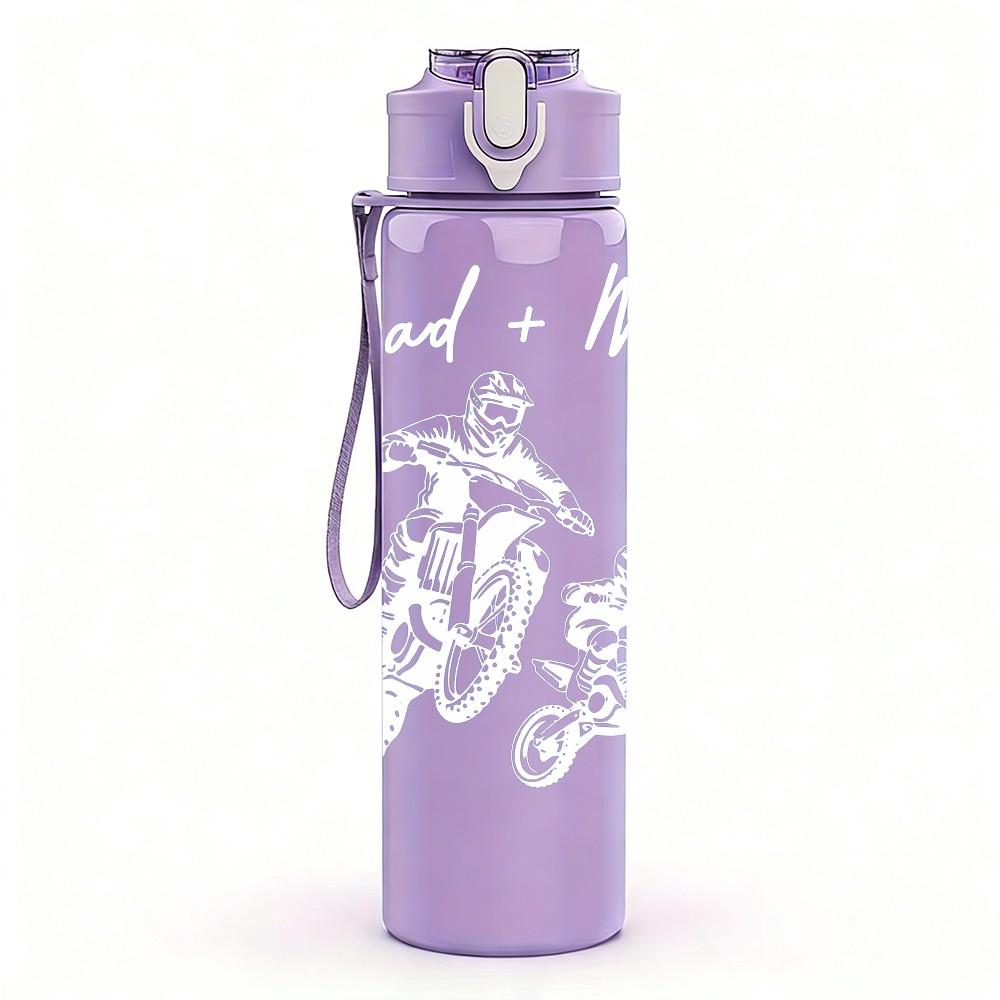1PC Simple Deer Line Sketch Art Print 750ml Color Plastic Sports Water Bottle Leakproof Flip Straw Lid Suitable for Sports Office Home Use