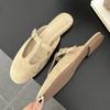 Fashion Cozy Faux Suede Flat Sandals Women Fashion T Strap Buckle Brand Designer Shoes Lightweight Concise Casual Shoes Zapatos De Mujer
