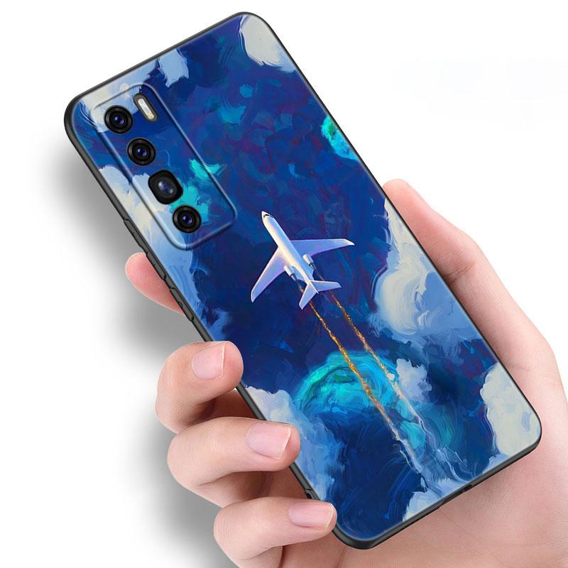 Чехол-накладка в виде самолета для Huawei NOVA 8 9 Pro 8i 7i 7SE Y60 5T Mate 40 30 20 10 Lite Honor 50 30 Premium Pro Plus 30S