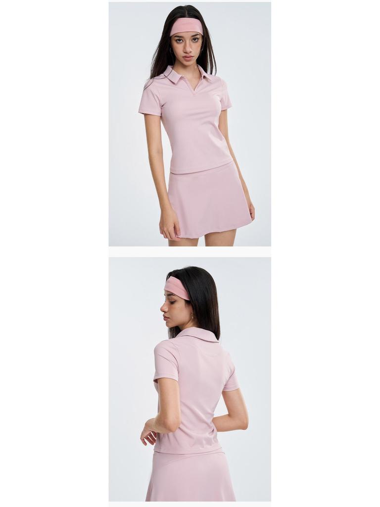 Женская быстросохнущая теннисная рубашка-поло для занятий спортом на открытом воздухе и йогой