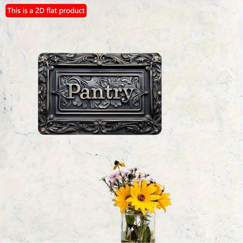 2d Flat 30*20cm, Classical Floral Food Storage Wooden Sign, Victorian Style Retro Poster Wall Decor, Suitable for Kitchen, Bar, Tavern Garden, Bedroom