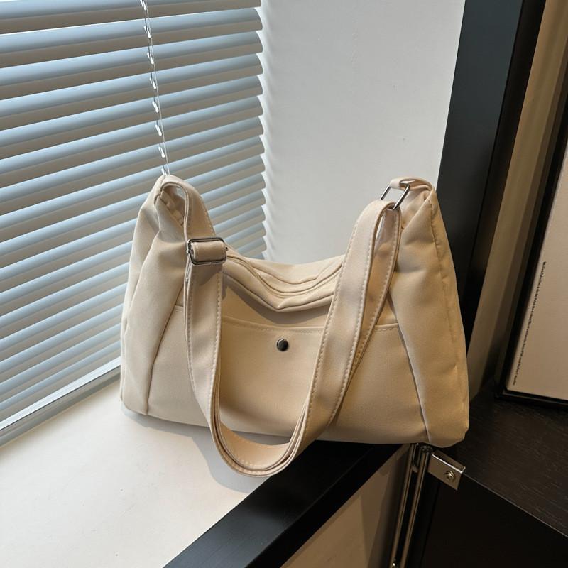 Chic And Spacious Black Canvas Tote Bag For Daily Commute And School