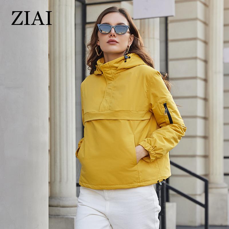ZIAI 2023, весенняя женская куртка, короткий плащ, простой пуловер, женское пальто, простые повседневные качественные ветровки, куртки ZS-30011