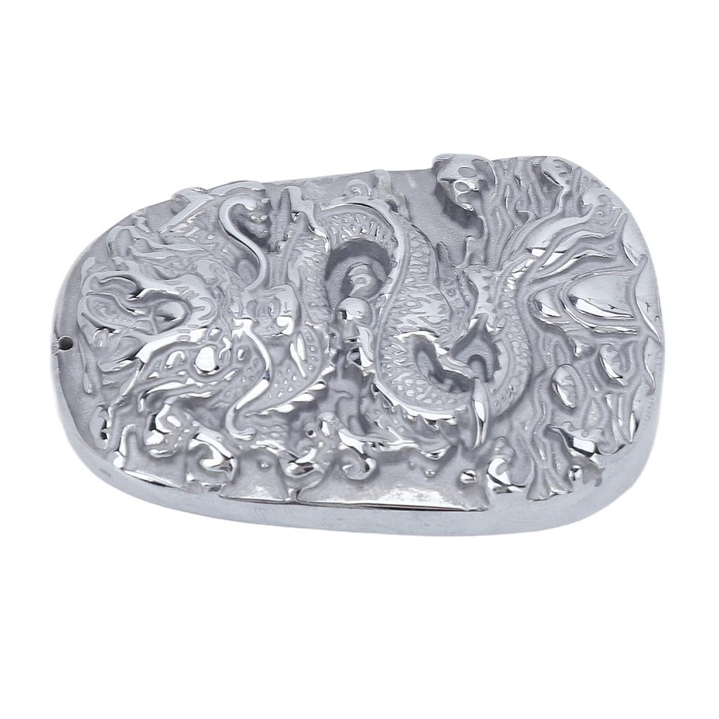 Natural Terahertz Pendant Dragon Pattern Carved Energy Stone Pendant for Making Jewelry