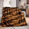 1Pc Wooden Texture Blanket Soft And Comfortable Casual Warm Camping Travel Christmas Halloween Xmas Gift M928291