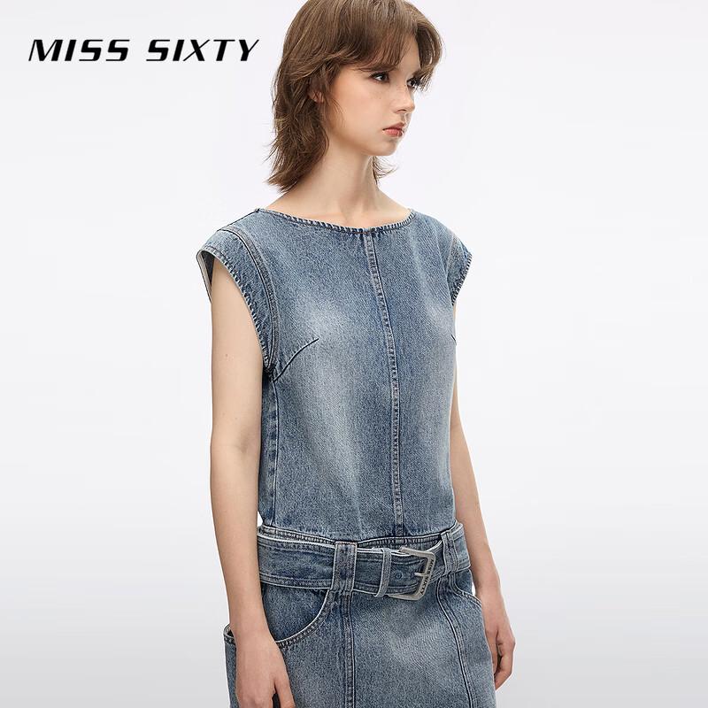 Miss Sixty Летнее винтажное джинсовое короткое платье