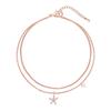 Twinkle Star BL253B1206 Женский браслет Звезда Цирконий Двухрядный Многослойный Розовая Цепь Браслет