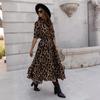 Women's Autumn/winter Long-sleeved Leopard Print Dress