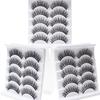 5 Pairs False Eyelashes All-match Natural Long 3D Mink Lashes Curling Fake Eye Lashes Makeup Tool for Party