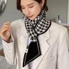 Женский шарф в клетку с шахматным узором – Осень/Зима 2022, Высококачественный вязаный дизайн, Корейский стиль, Бесплатная доставка