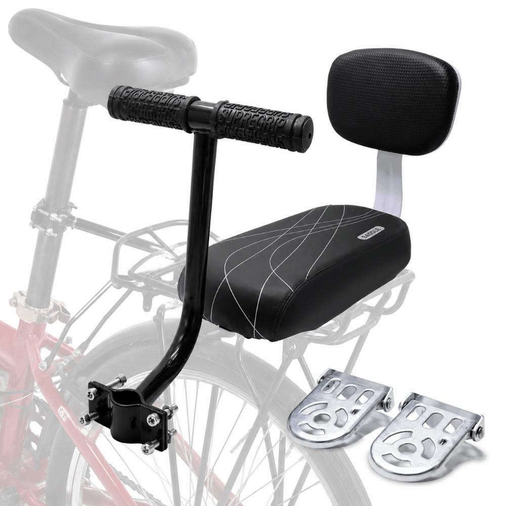 with Backrest Bike Rear Safe Seat Black Cycle Accessories High Quality Rear Bike Seat Cycling Use