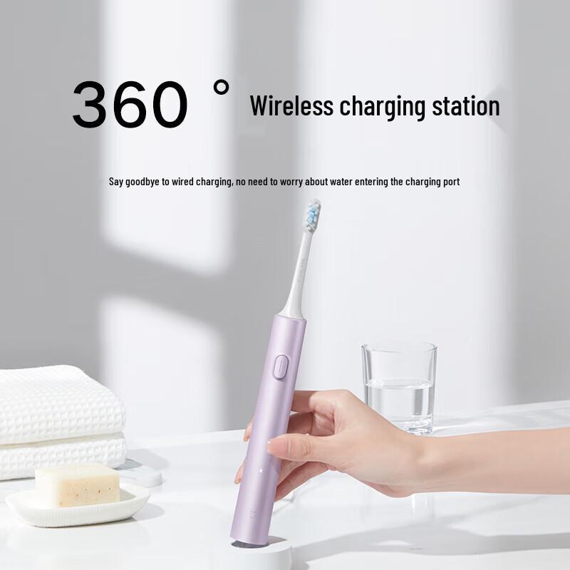 Звуковая электрическая зубная щетка Xiaomi Mijia T302, китайская вилка (адаптер в комплекте)
