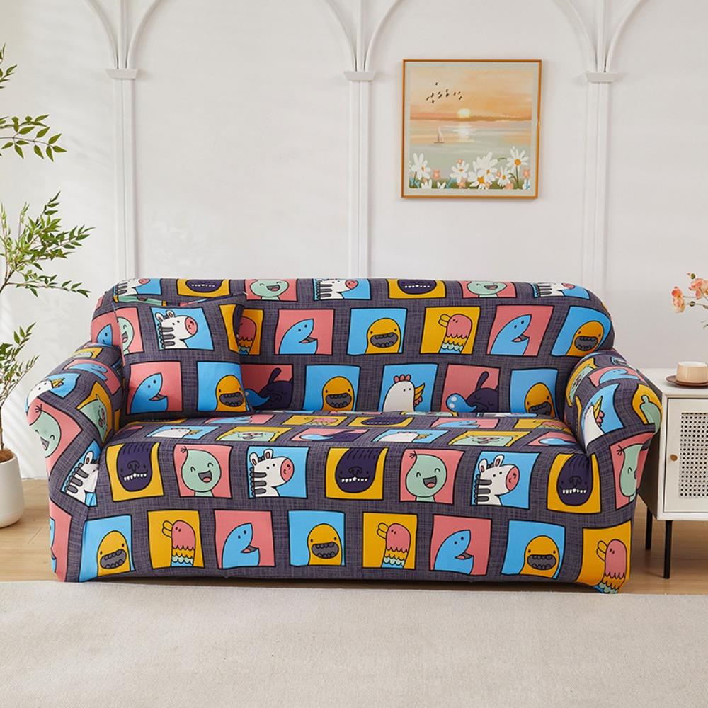 Эластичный диванный чехол с принтом Универсальный тянущийся протектор для дивана Защитник мебели