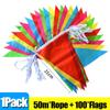 50/200 м разноцветный треугольный флаг, вымпел, баннер, вымпел, фестиваль, наружный декор для дома, сада, свадьбы, магазина, уличный декор