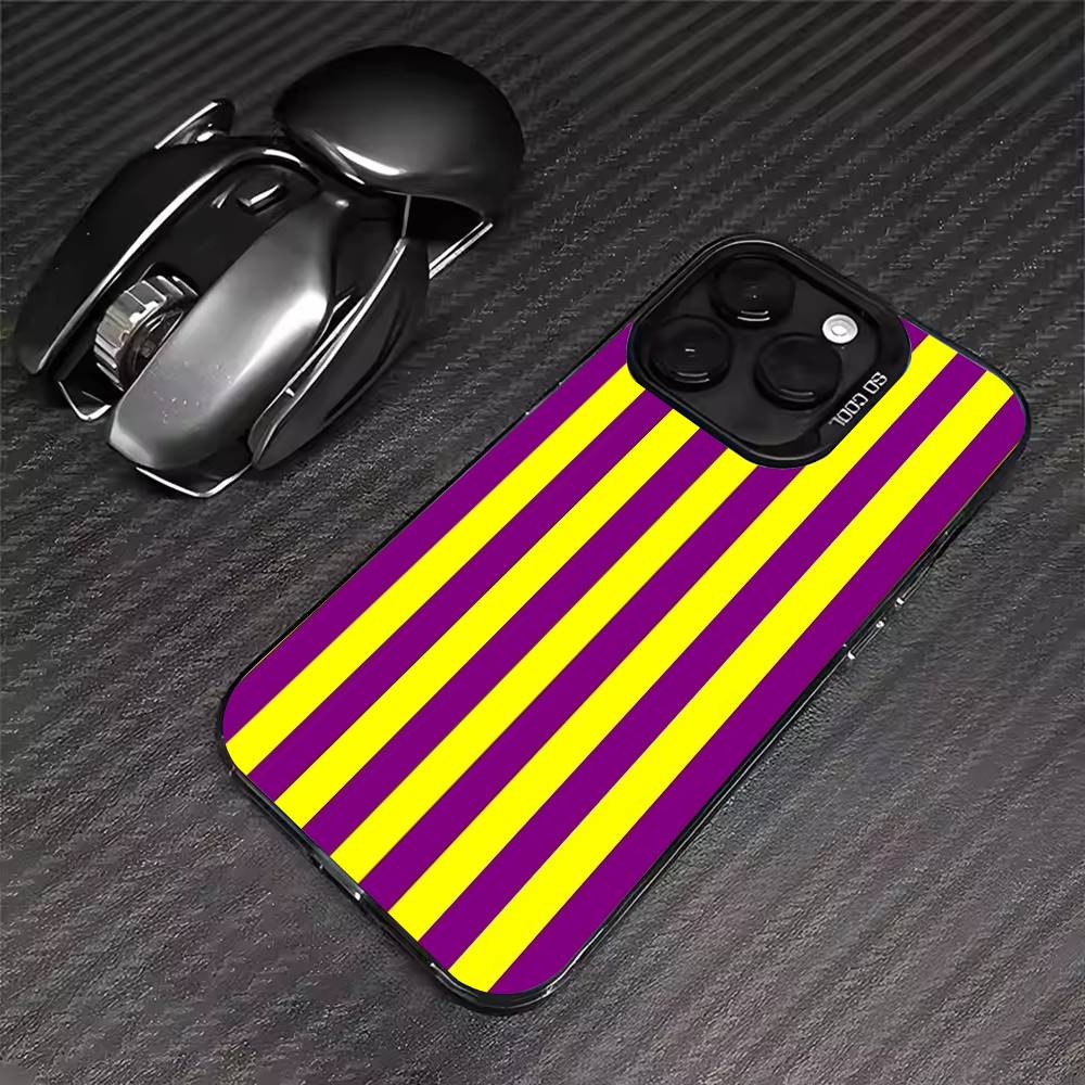 Красочный полосатый чехол для телефона для iPhone 17 16 15 14 13 12 11 Pro Max XS Max 7 8 Plus Ударопрочный силиконовый матовый чехол