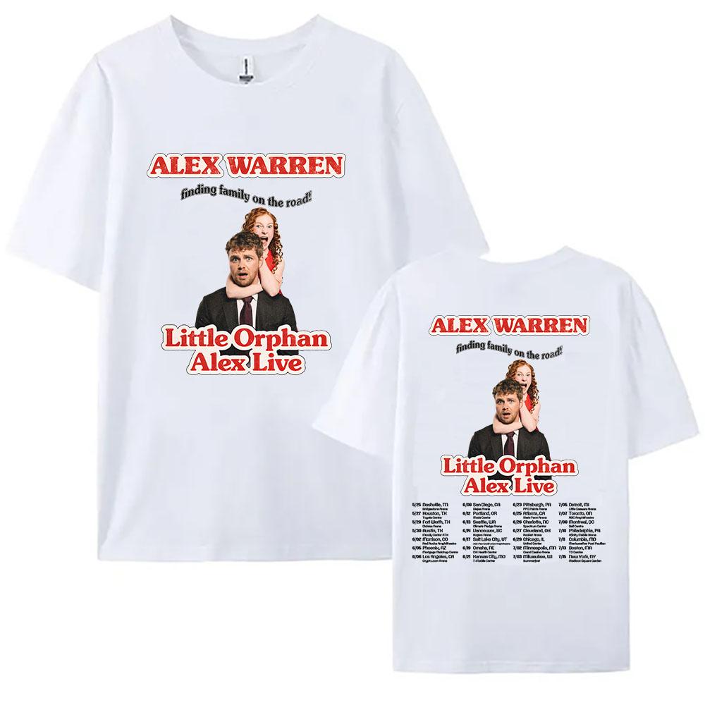 Летняя одежда Футболка Little Orphan Alex Live ALEX WARREN Найти семью в пути Футболка с коротким рукавом 100% Хлопок Свободная футболка Печать Аниме Футболка