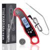 Sourcingbay Dual Probe Thermometer, Cookware, Digital, Fast Reading, with Alarm Function, Compatible with Oil, Milk, Meat, Coffee, Bath, and More, Red