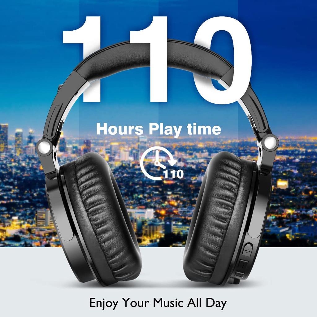 OneOdio Wireless До 110 часов Bluetooth Deep Совместимость с наушниками Pro C, Воспроизведение, Накладные наушники, Встроенный микрофон, Складная конструкция,