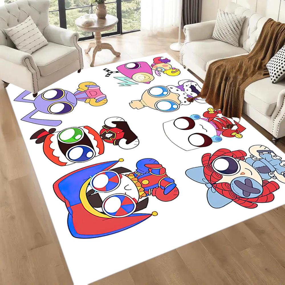 Digital Circus Carpet Perfect for Game Room Kitchen Dining Room Playrooms Antislip Carpet Anime Office Decor Spiritual Gift